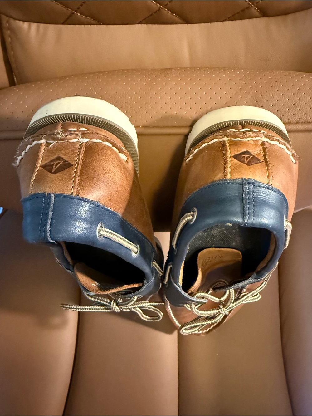 SOLD!!!Shoes with Navy Collars Mens 10.5 - Picture 3 of 4
